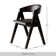 Polyurethane Ladder Back Arm Chair in Brown