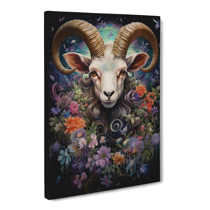 Goat Art Informel Art - Wrapped Canvas, 50cm H x 35cm W x 3cm D