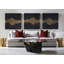 Geode Texture Panel Black and Gold