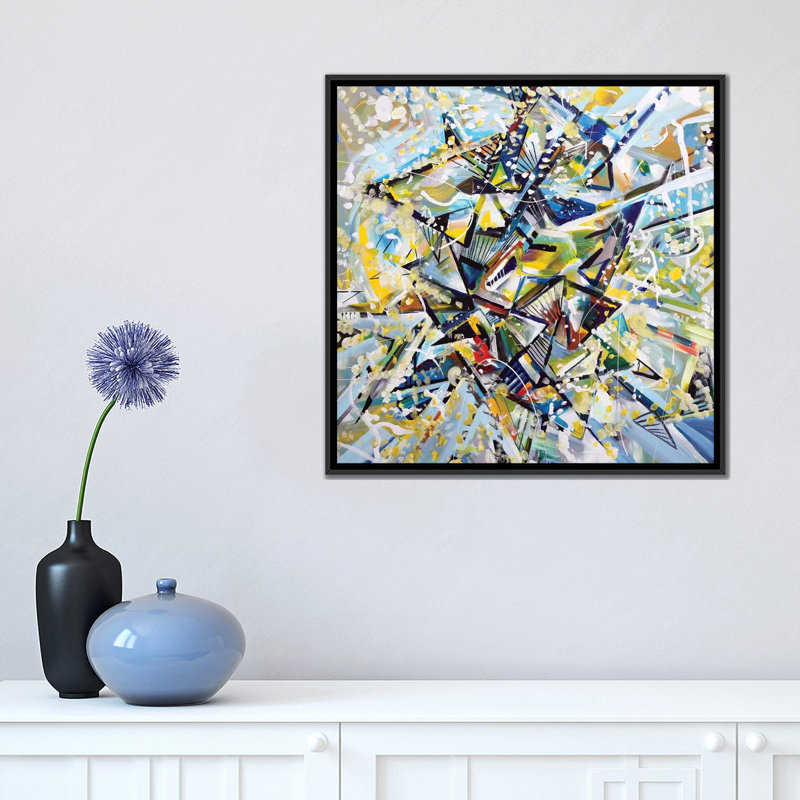 «Star», reproduction sur toile, H 18 po x l 18 po x P 1,5 po, Toile avec cadre flottant noir, Pas de tapis