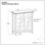 Armoire de rangement bas de style transitionnel en bois massif avec portes vitrées et tablettes réglables Acadian-739156860-676016431