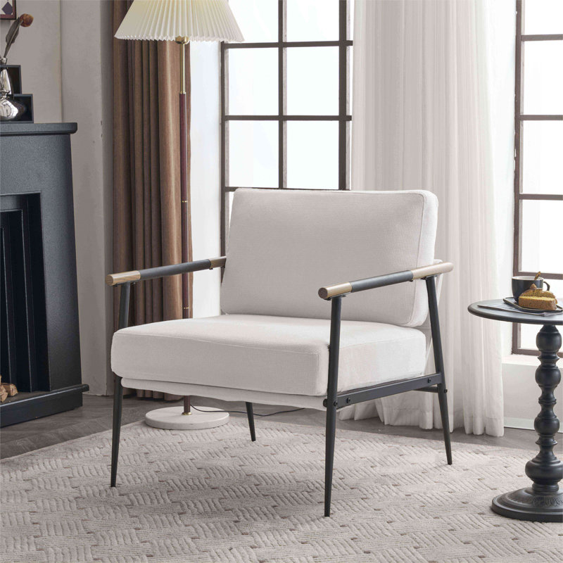 Chaise d'appoint Modern, Chenille blanche