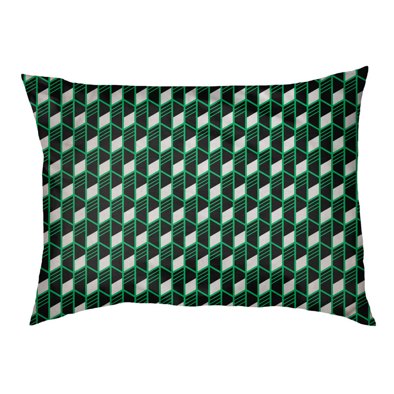 Coussin pour chien Byrge, Très grand (l 52 po x P 42 po x H 17 po), Vert / Noir