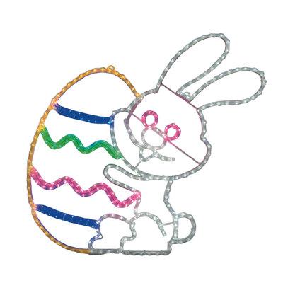 Lapin et œuf à DEL 33,5 po