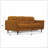 Radwan Camel Leather Sofa (Assembled)