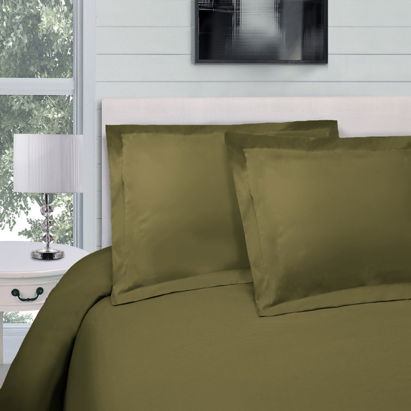 Ensemble de housse de couette 100% coton 300 TC moderne et contemporain 3 pièces, Sauge