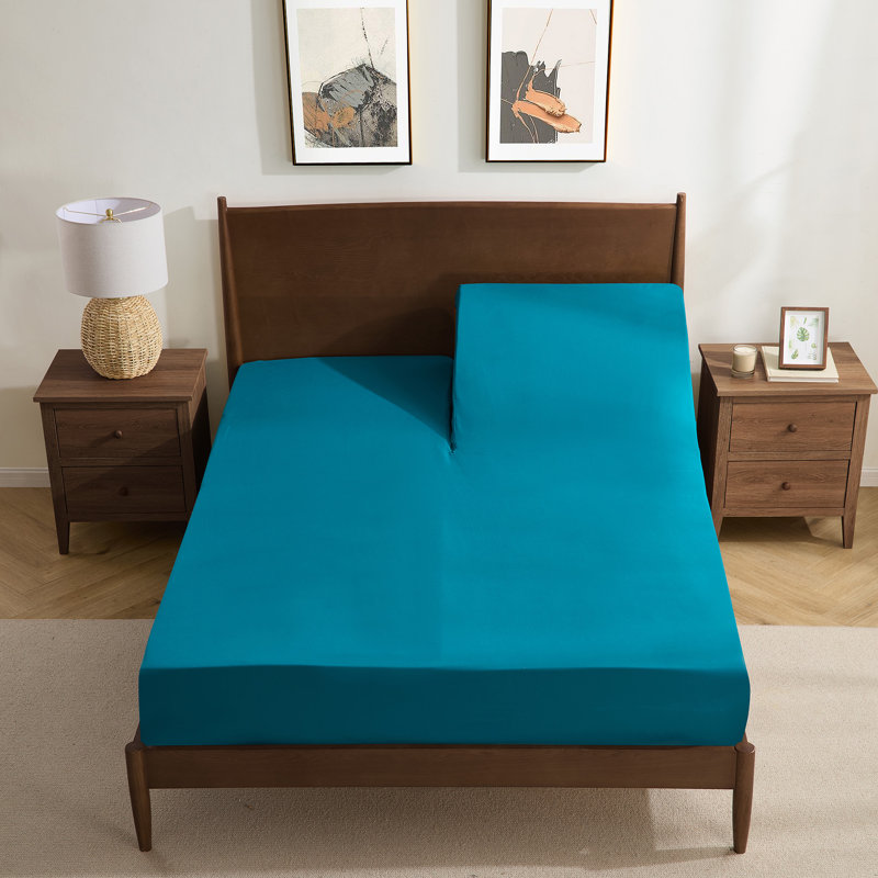 Ensemble de draps luxueux en microfibre 1800, Bleu sarcelle, Très grand séparé