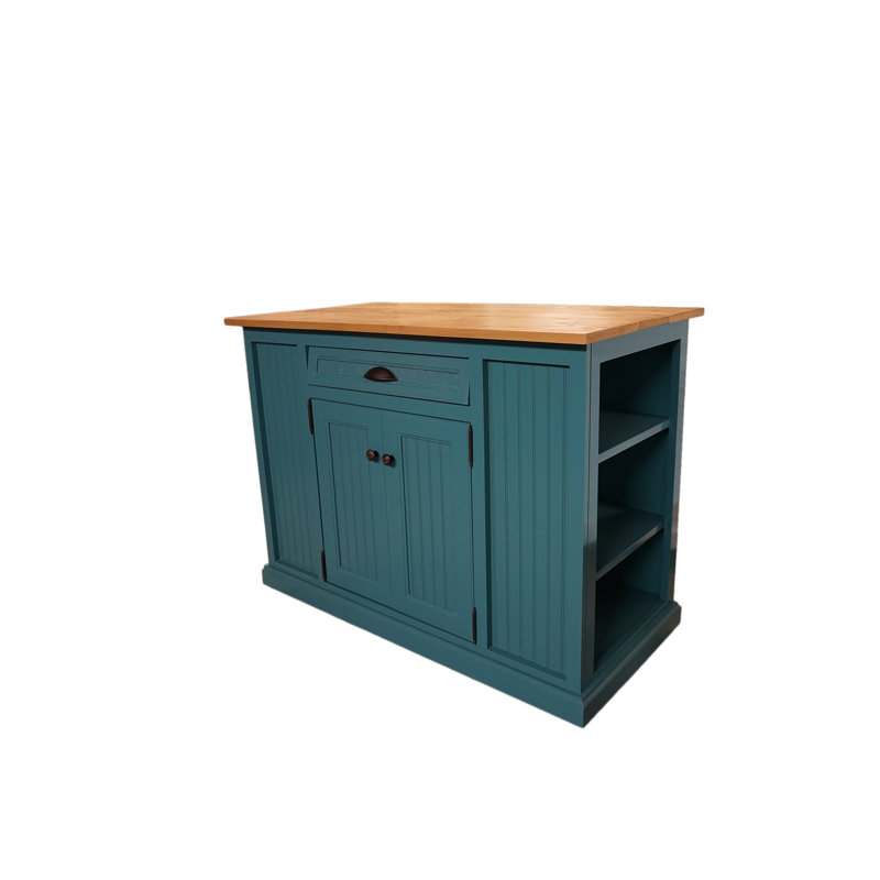 Assil Solid Wood Kitchen Island, Caribbean Dream