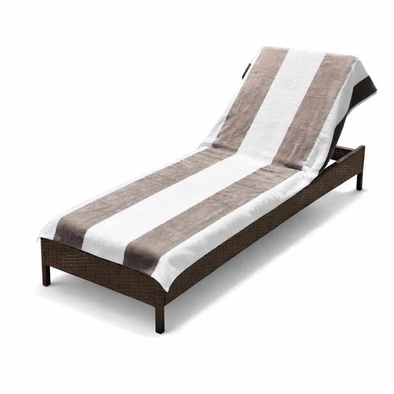 Cotton Cabana Stripe Standard Size Towel/ Beach Towel, Taupe