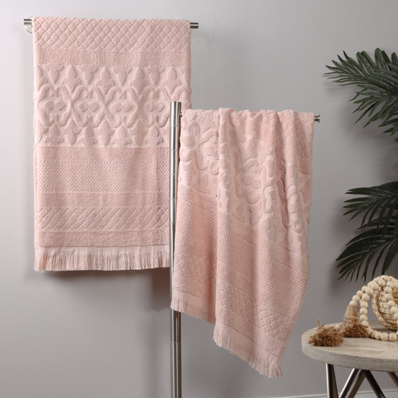 Serviette de bain Rolla, Rose, Draps de bain - paquet de 2