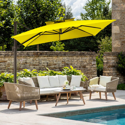 Otylie 132'' Square Cantilever Umbrella with Cover