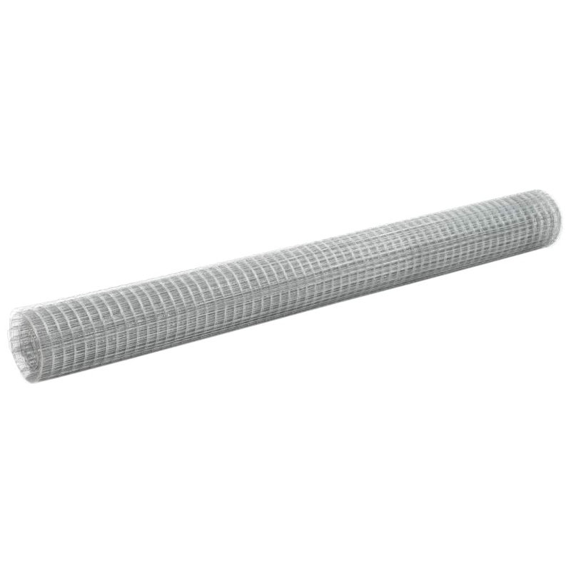 150.0124cm H x 393.7cm W Silver Plastic Wire/Mesh Fence