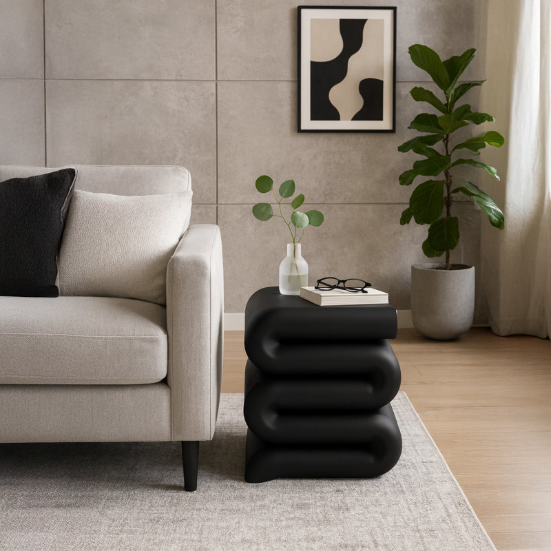 Roland Iron End Table, Black