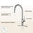 CASAINC 1.8 GPM Single-Handle Pull-Down Kitchen Faucet Single Hole with Deck Plate-92871887