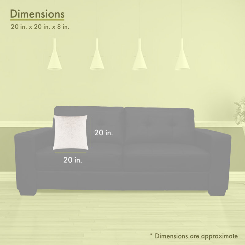 Coussin sherpa Missouri, H 20 po x l 20 po