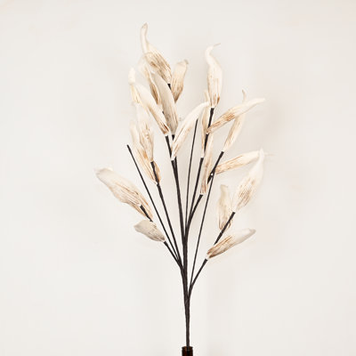40" Artificial Curved Leave Branch For Vase Filler, Farmhouse Long Stem Sprays Flower Bulk Bouquet For Wedding Party Home Office Table Centerpiece Shelf Decorations