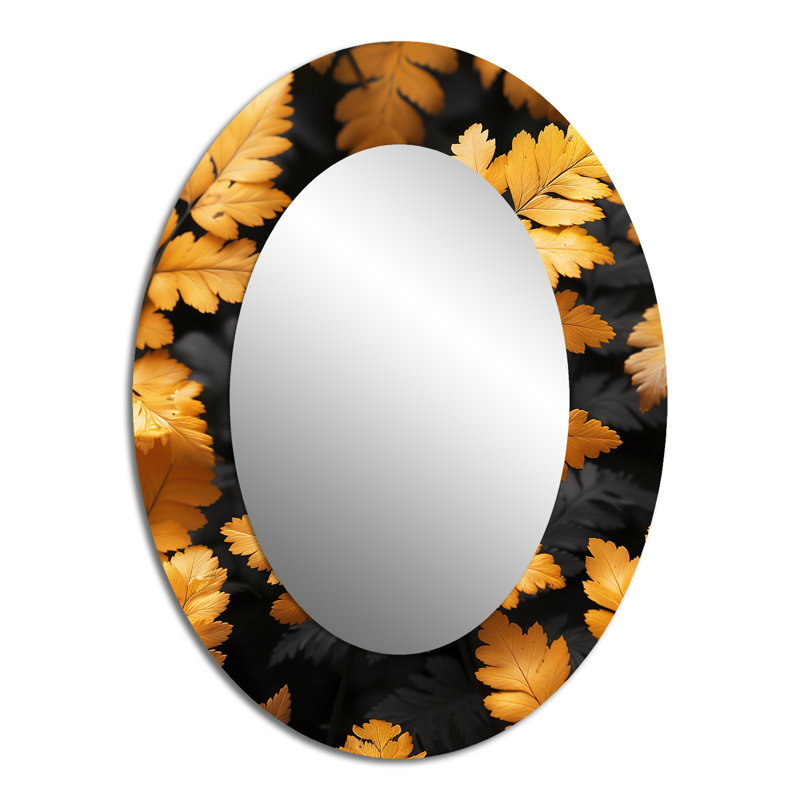 Miroir mural ovale sur fond gris, 40 po x 30 po