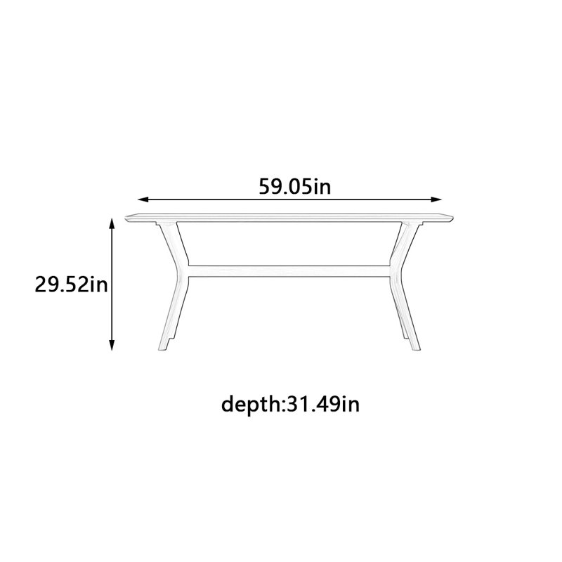 Hillhouse, H 29,52 po x L 59,05 po x l 31,49 po
