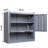 29.87" H Gray Steel Garage Cabinet With Door, Wall - Mounted For Kitchens, Basements, Warehouses, Quick Installation, Adjustable Shelf Layout Tool H, Metal Removable Shelves, Smooth Opening Mechanism