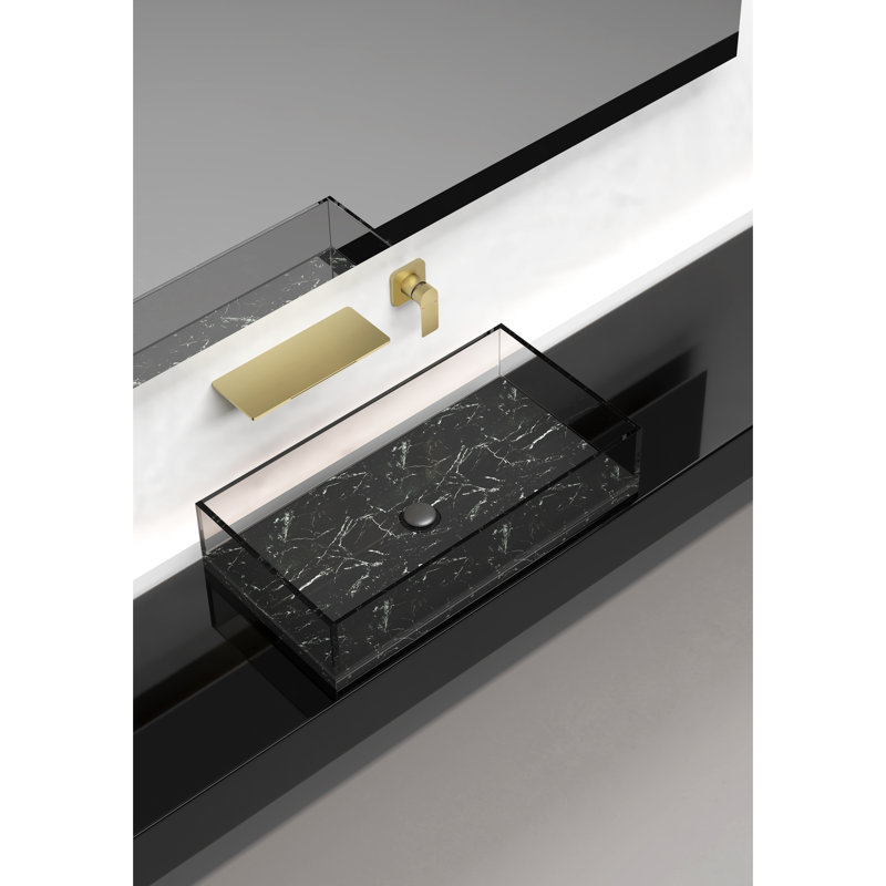 Robinet cascade en or brossé pour lavabos de salle de bain - Fabriqué avec une durabilité en laiton à une seule opération Régulation de l'eau sans effort pour utiliser l'espace efficacement et améliorer le style de l'évier