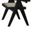 Ensemble de 2 chaises de salle à manger Toty, accoudoirs courbés, pieds arrière inclinés, tissu gris