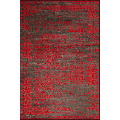 Tapis décoratif rouge à motif pastel et tapis lavable