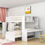Lit mezzanine multifonctionnel en bois avec lit simple supplémentaire, armoire, bureau, tablettes et tiroirs-1449162499-1449162501