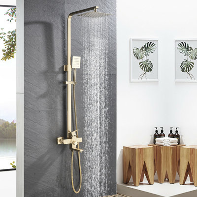 Ahmet Mixer Shower with Adjustable Shower Head