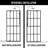 34'' W X 72'' H Walk-In Black Framed Wetroom Shower Screen Panel
