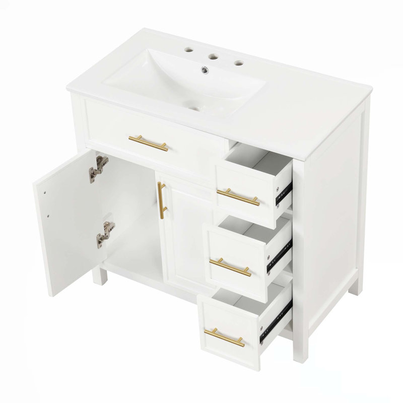 36" Bathroom Vanity With Sink Top