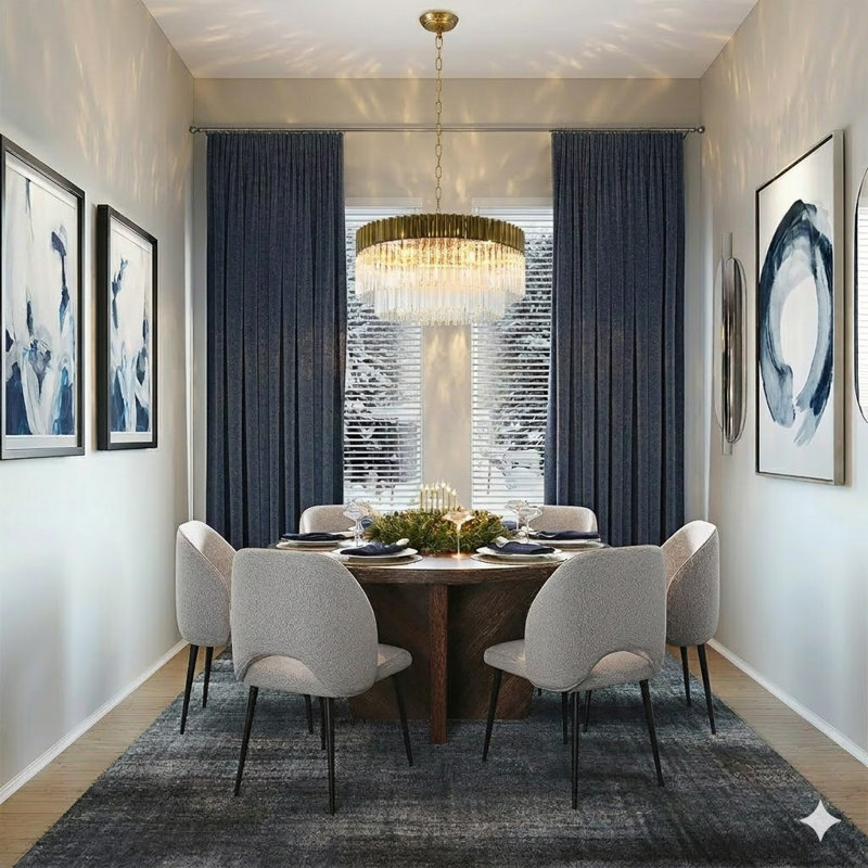 Lustre rond en cristal 12 lumières Transitional, Laiton