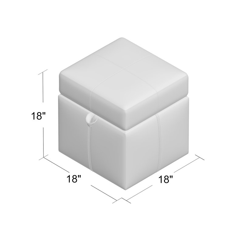 Preesall Upholstered Ottoman, Velvet Pearl