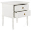 Élégante table de chevet l 23 po - commode en bois Glam Boho, détails en bambou et finition neutre-1995571671