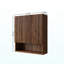 Armoire de salle de bain murale rayée de 26 po avec portes, tablette et compartiment de rangement ouvert au-dessus de la toilette pour la salle de bain, la cuisine, la buanderie-338919478