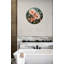 Horloge murale florale en verre trempé, horloge fleurie, grande horloge murale, horloge murale-1456414252-1456414673