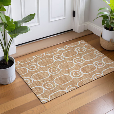 Tapis géométrique intérieur / extérieur lavable à la machine Bourkelands ACN2344