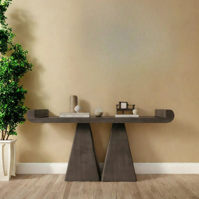 Table d'entrée minimaliste moderne en bois massif