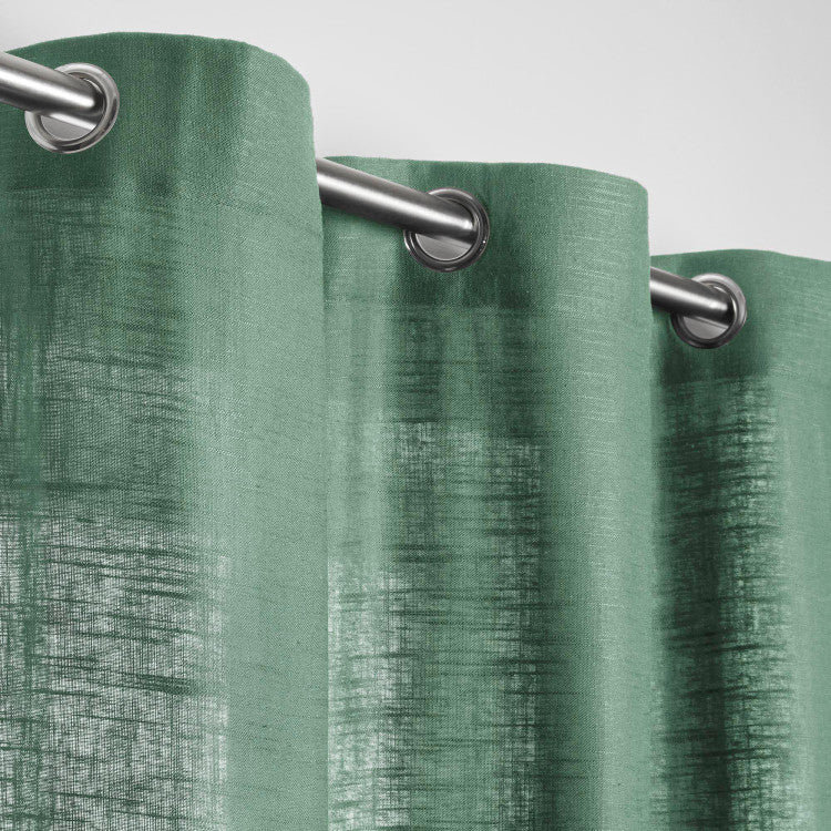 Bellavista Semi Sheer Curtain Single Panel, Width 200 x Drop 280cm, Green
