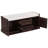 Storage Bench with 2 Drawers and 2 Cabinets, Shoe Bench with Removable Cushion for Living Room, Entryway-750443602