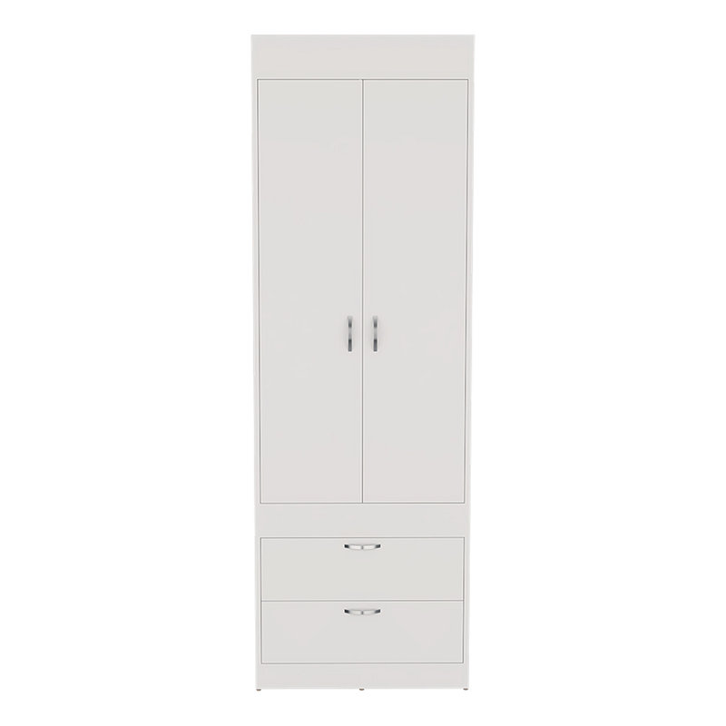 Armoire à deux tiroirs, Blanc