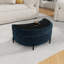 Fauteuil demi-tonneau pivotant en chenille de 40,5 po de largeur avec repose-pieds et coussins-120240551