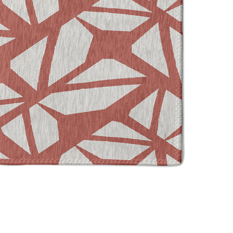 Billiot Chenille Geometric Indoor Rug, Round 5'