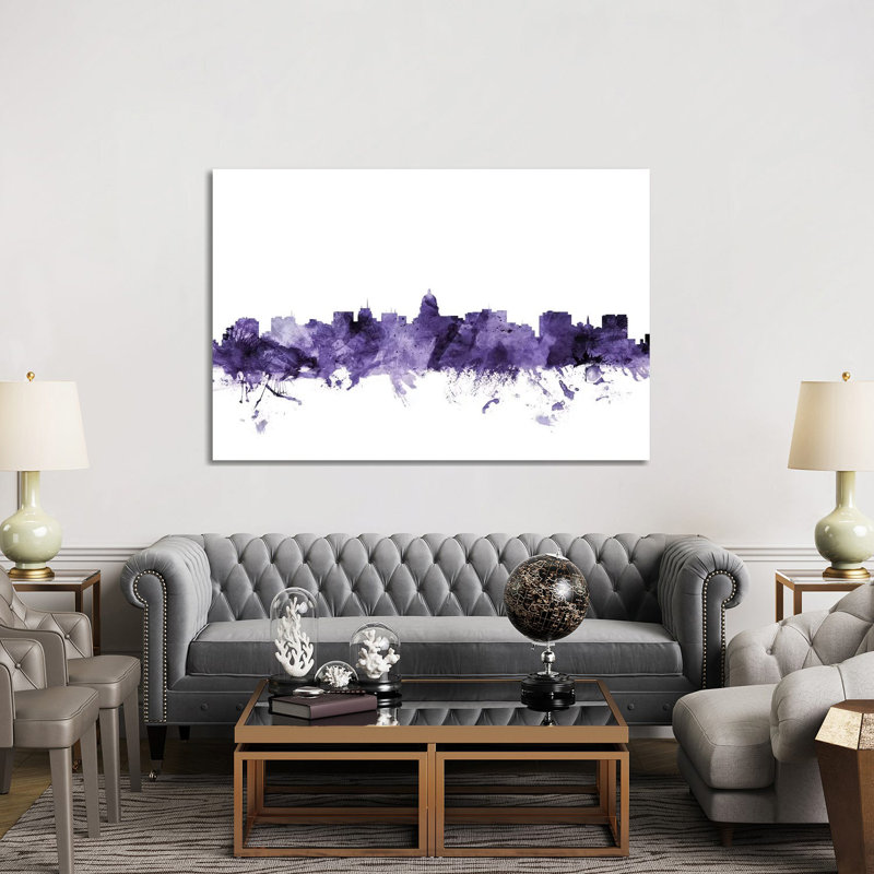 Madison, Wisconsin Skyline by Michael Tompsett - Wrapped Canvas Gallery-Wrapped Canvas Giclée, 152.5 cm H x 101.5 cm W
