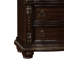 Table de chevet formelle traditionnelle en bois massif à 3 tiroirs 1 pièce