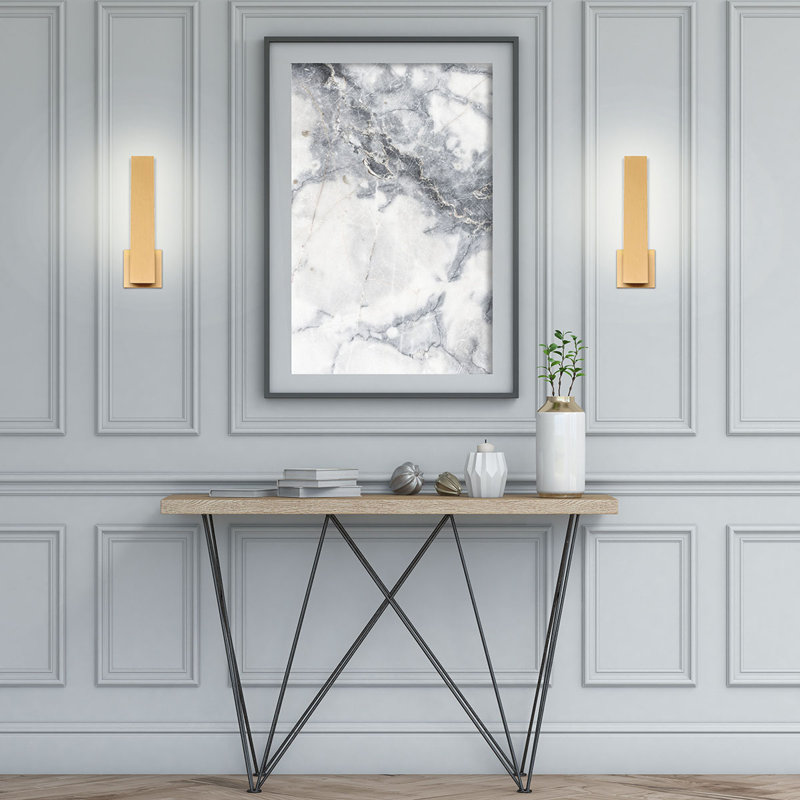 Annette Gold Finish Dimmable LED Wall Sconce with White Shade
