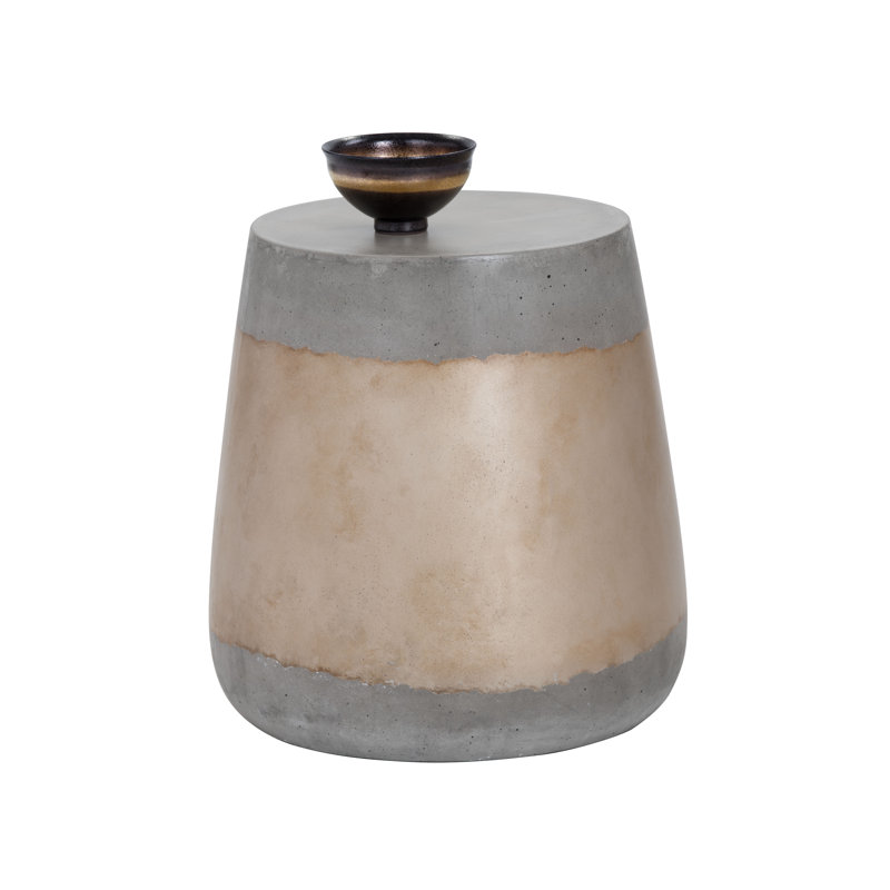 Millwright End Table, Gold
