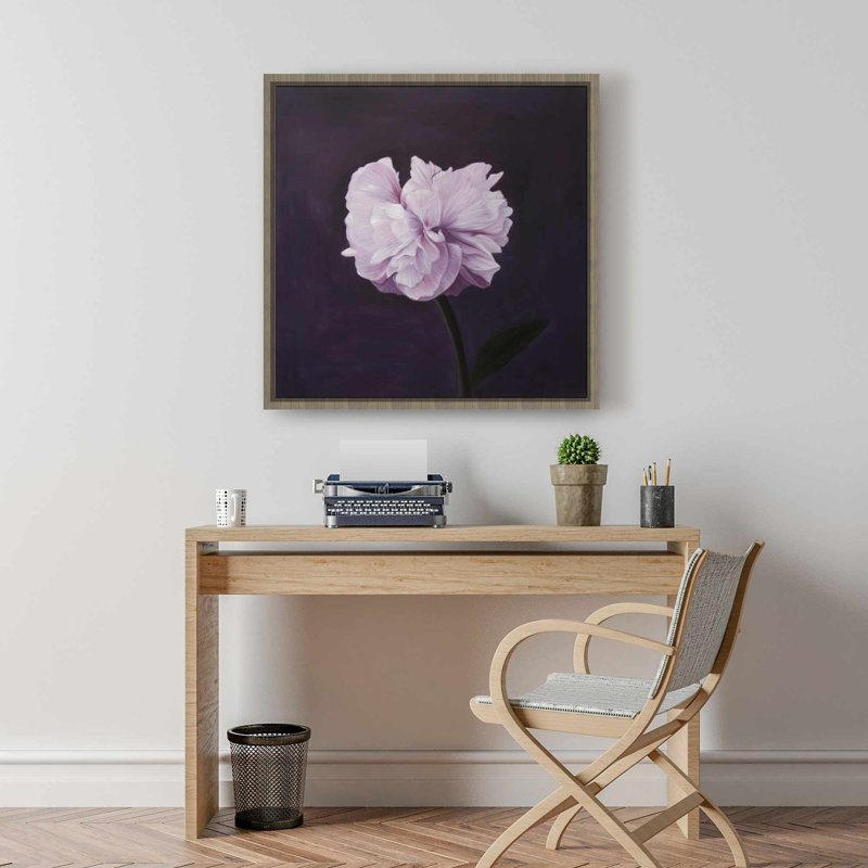Magnifique toile mauve à motif floral - Chambre à coucher romantique
