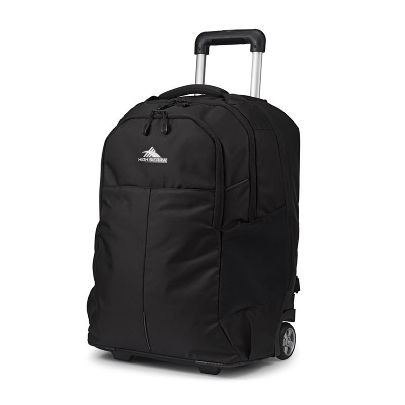  Sac à dos à roulettes confortable 40 litres Powerglide Pro, noir, Noir