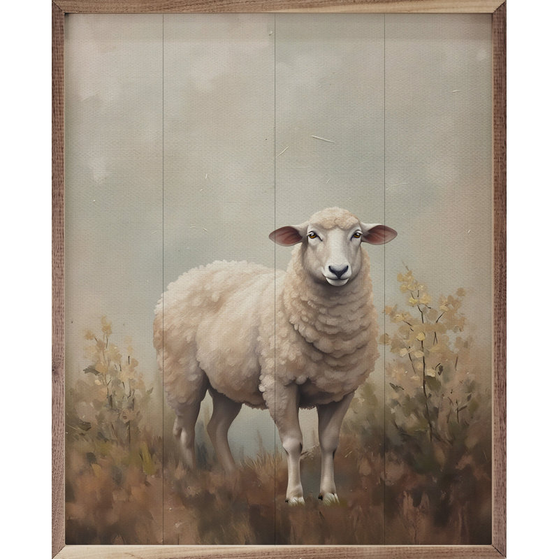 Sheep In The Field, H 10 po x l 8 po