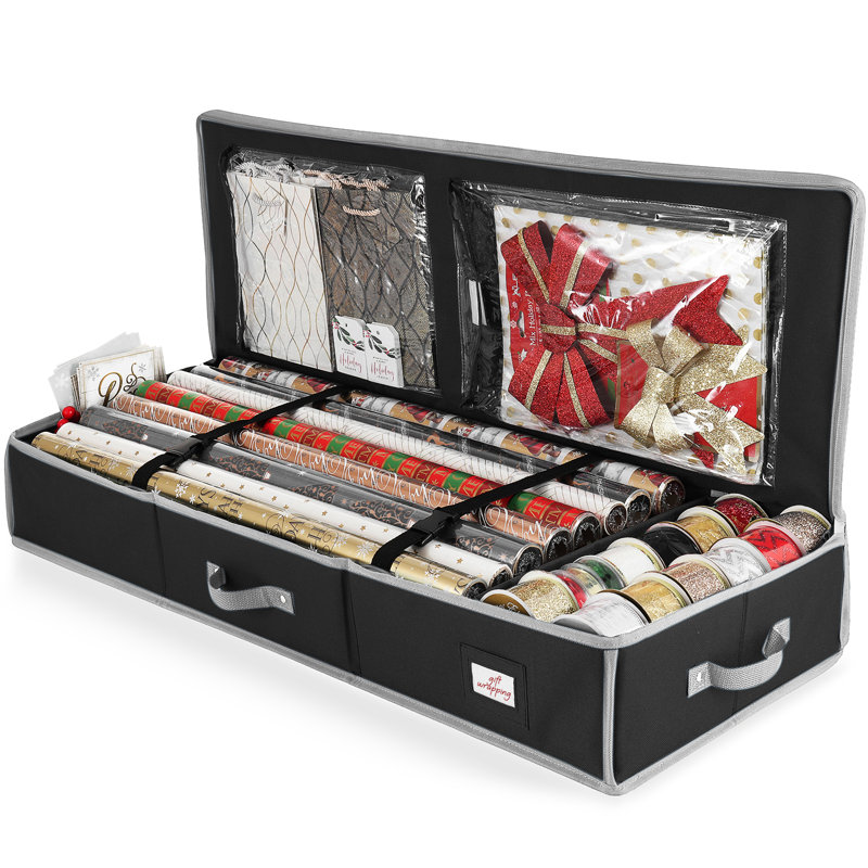 Rangement pour papier cadeau de Noël, Noir